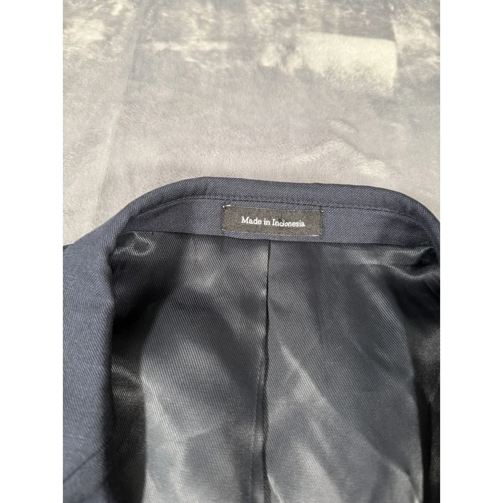 Pronto Uomo Platinum Men's 46 X-Long 100% Wool Suit Jacket Blazer Navy Blue